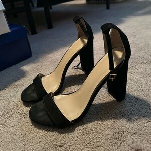 Black block style heels